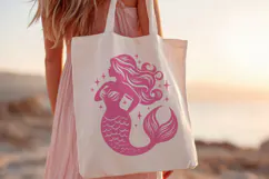 Elegant Mermaid SVG | Under the Sea Silhouette Cut File Product Image 2