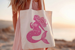 Starry Mermaid Silhouette SVG | Plus Size Ocean Fantasy PNG Product Image 2