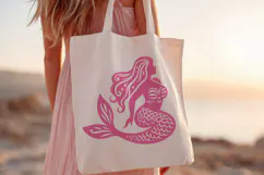 Elegant Mermaid SVG | Under the Sea Silhouette Cut File Product Image 2