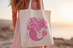 Starry Mermaid Silhouette SVG | Plus Size Ocean Fantasy PNG Product Image 2