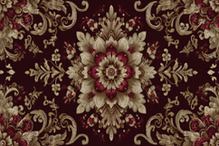 Red Floral Pattern Background Product Image 1