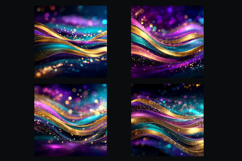 Glitter Colorful Golden Stripes backgrounds | Digital Paper Product Image 2