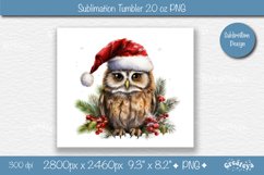 Christmas tumbler wrap 20 Oz sublimation Xmas Owl Tumbler Product Image 2