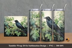 Blackbirds Tumbler Wrap Sublimation Design 2 Product Image 1