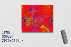 Tumbler Straight 20 OZ Sublimation Stained-glass Wrap Design Product Image 2