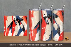 Painting Textile Tumbler Wrap Sublimation Design 2 Product Image 1