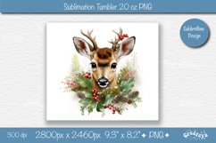 Christmas tumbler wrap png 20 Oz sublimation design Xmas Product Image 2