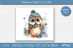 Christmas tumbler wrap 20 Oz sublimation Xmas Owl Tumbler Product Image 2