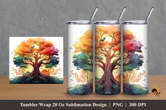 Imagination Tree Tumbler Wrap Sublimation Design 2 Product Image 1