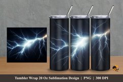 Thunder Tumbler Wrap Sublimation Design 2 Product Image 1