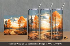 Autumn Forest Tumbler Wrap Sublimation Design 2 Product Image 1