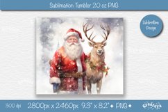 Christmas tumbler wrap 20 Oz sublimation Xmas Santa Tumbler Product Image 2