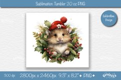 Christmas tumbler wrap png 20 Oz sublimation Xmas Animal Product Image 2