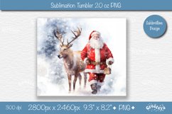 Christmas tumbler wrap 20 Oz sublimation Xmas Santa Tumbler Product Image 2