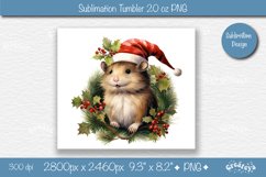 Christmas tumbler wrap png 20 Oz sublimation design Xmas Product Image 2