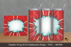 Comic Cloud Tumbler Wrap Sublimation Design 2 Product Image 1
