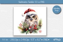 Christmas tumbler wrap 20 Oz sublimation Xmas Owl Tumbler Product Image 2