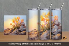 Gladiolus Tumbler Wrap Sublimation Design 2 Product Image 1