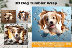 3D Dog Tumbler Wrap Design Product Image 2