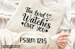 The Lord Watches - Christian Sleeve T-Shirt Design Product Image 1