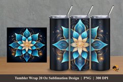 Glow Mandala Tumbler Wrap Sublimation Design 2 Product Image 1