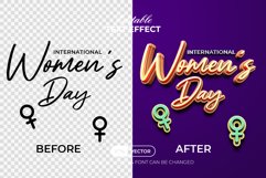 3D Text Effect Women's Day Style Product Image 1