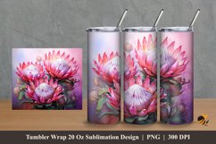 Sugarbushes Flower Tumbler Wrap Sublimation Design 2 Product Image 1