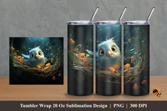 Cute Baby Bird Tumbler Wrap Sublimation Design 2 Product Image 1