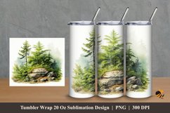 Fern Plant Tumbler Wrap Sublimation Design 2 Product Image 1