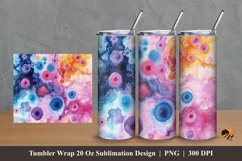 Watercolor Cells Tumbler Wrap Sublimation Design 2 Product Image 1