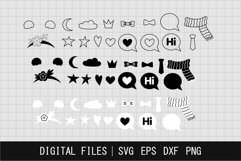 Scandinavian Animals SVG, Black and White Animal Clipart Set Product Image 2