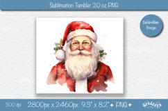 Christmas tumbler wrap 20 Oz sublimation Xmas Santa Tumbler Product Image 2
