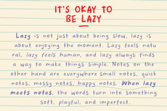 Lazy Notes - Note Taking Font Product Image 2