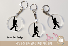 Bigfoot Peace Sign SVG | Funny Sasquatch SVG | Laser Cut Product Image 1