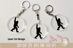 Bigfoot Peace Sign SVG | Funny Sasquatch SVG | Laser Cut Product Image 1