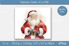 Christmas tumbler wrap 20 Oz sublimation Xmas Santa Tumbler Product Image 2