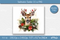 Christmas tumbler wrap png 20 Oz sublimation Xmas Animal Product Image 2