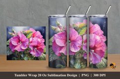 Glixonia Blooming Tumbler Wrap Sublimation Design 2 Product Image 1
