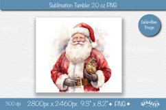 Christmas tumbler wrap 20 Oz sublimation Xmas Santa Tumbler Product Image 2
