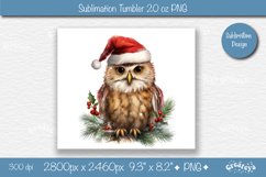 Christmas tumbler wrap 20 Oz sublimation Xmas Owl Tumbler Product Image 2