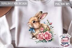 Cute Bunny and Lamb Spring Sublimation Design PNG Easter Product Image 1