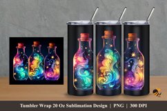 Beauty Bottle Tumbler Wrap Sublimation Design 2 Product Image 1