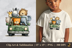 Animals Touring DTF Sublimation Clipart Design 2 Product Image 1