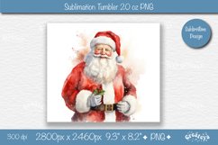 Christmas tumbler wrap 20 Oz sublimation Xmas Santa Tumbler Product Image 2