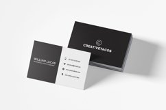 Simple Black Minimalist Business Card Template Product Image 2