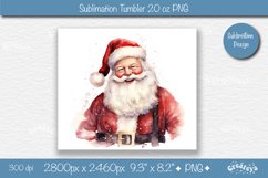 Christmas tumbler wrap 20 Oz sublimation Xmas Santa Tumbler Product Image 2