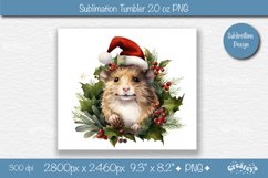 Christmas tumbler wrap png 20 Oz sublimation design Xmas Product Image 2