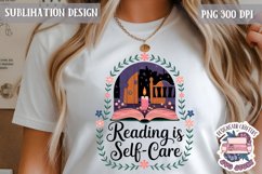Book Lover Sublimation design Quote Bookish PNG Sign Product Image 1