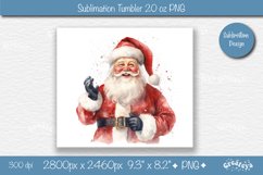 Christmas tumbler wrap 20 Oz sublimation Xmas Santa Tumbler Product Image 2