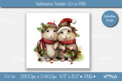 Christmas tumbler wrap png 20 Oz sublimation Xmas Animals Product Image 2